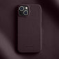 melkco Litchi Texture Magnetic Half Coverage Genuine Leather Phone Case, For iPhone 15, For iPhone 14, For iPhone 14 Pro