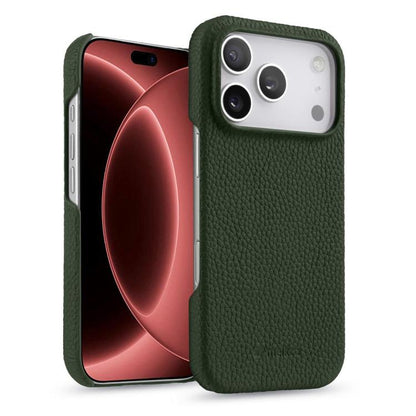 melkco Litchi Texture Magnetic Half Coverage Genuine Leather Phone Case, For iPhone 18 Pro, For iPhone 18 Pro Max, For iPhone 17e / 16e