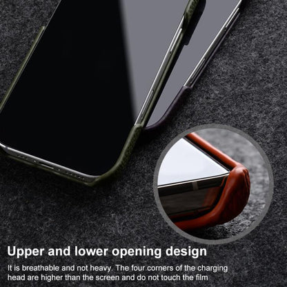 melkco Litchi Texture Magnetic Half Coverage Genuine Leather Phone Case, For iPhone Air, For iPhone 16 Pro Max, For iPhone 16 Pro