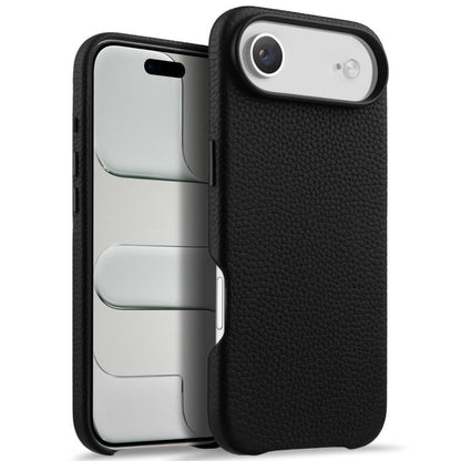 melkco Litchi Texture Magnetic Full Coverage Genuine Leather Phone Case with AI Button, For iPhone 17, For iPhone Air