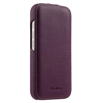 melkco Litchi Texture Vertical Flip Magnetic Genuine Leather Phone Case, For iPhone 17, For iPhone Air