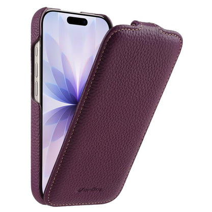 melkco Litchi Texture Vertical Flip Magnetic Genuine Leather Phone Case, For iPhone 17, For iPhone Air