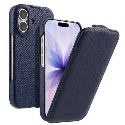 melkco Litchi Texture Vertical Flip Magnetic Genuine Leather Phone Case, For iPhone 17, For iPhone Air