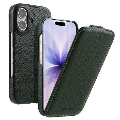 melkco Litchi Texture Vertical Flip Magnetic Genuine Leather Phone Case, For iPhone 17, For iPhone Air