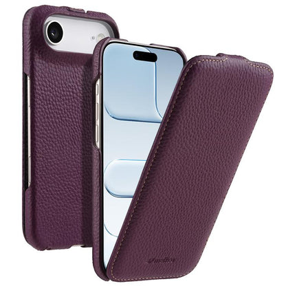 melkco Litchi Texture Vertical Flip Magnetic Genuine Leather Phone Case, For iPhone 17, For iPhone Air