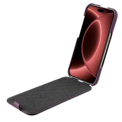 melkco Litchi Texture Vertical Flip Magnetic Genuine Leather Phone Case, For iPhone 18 Pro, For iPhone 18 Pro Max, For iPhone 17 Pro Max, For iPhone 17 Pro