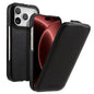 melkco Litchi Texture Vertical Flip Magnetic Genuine Leather Phone Case, For iPhone 18 Pro, For iPhone 18 Pro Max, For iPhone 17 Pro Max, For iPhone 17 Pro