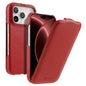 melkco Litchi Texture Vertical Flip Magnetic Genuine Leather Phone Case, For iPhone 18 Pro, For iPhone 18 Pro Max, For iPhone 17 Pro Max, For iPhone 17 Pro