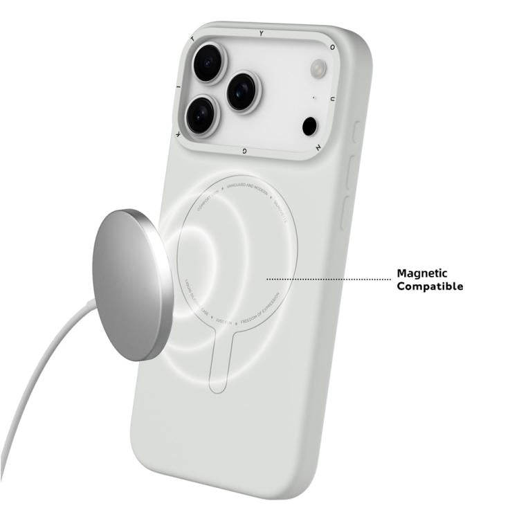 YOUNGKIT Morandi Series Magnetic Liquid Silicone PC Phone Case, For iPhone 16 Pro Max, For iPhone 16 Pro