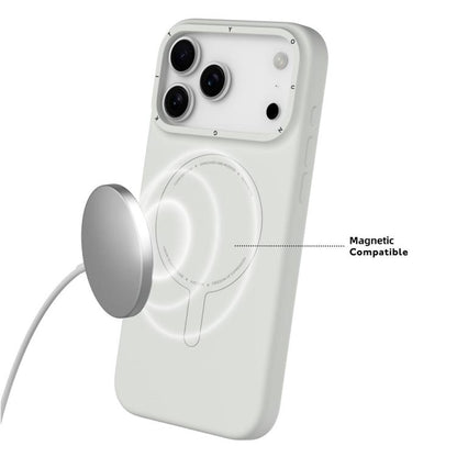 YOUNGKIT Morandi Series Magnetic Liquid Silicone PC Phone Case, For iPhone 16 Pro Max, For iPhone 16 Pro