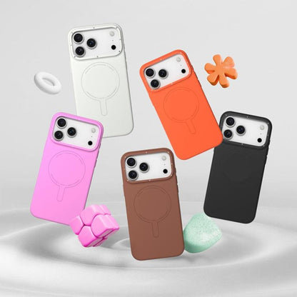 YOUNGKIT Morandi Series Magnetic Liquid Silicone PC Phone Case, For iPhone 16 Pro Max, For iPhone 16 Pro