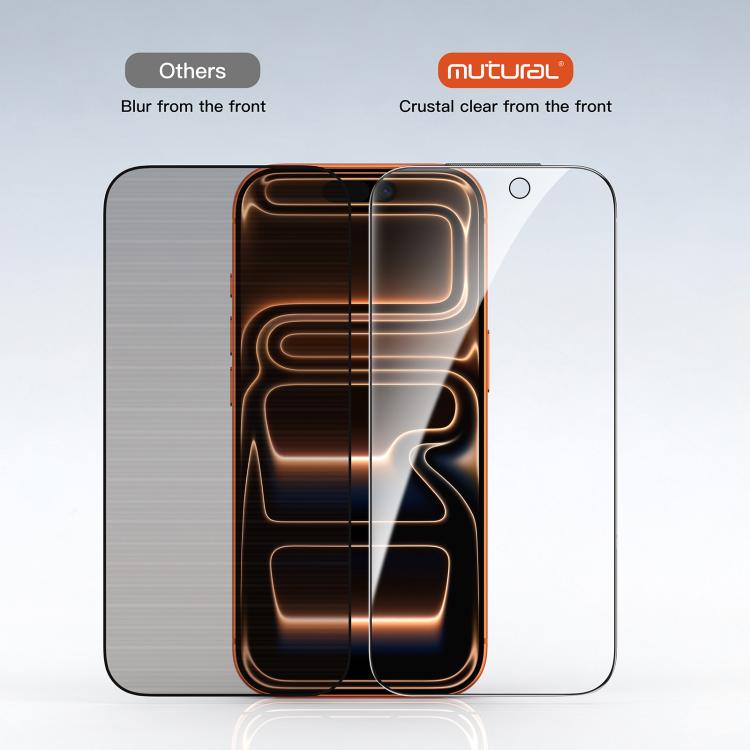 Mutural Easy Install Dust-Free Chamber Privacy Tempered Glass Film, For iPhone 17 Pro Max, For iPhone 17 Pro, For iPhone 17, For iPhone Air