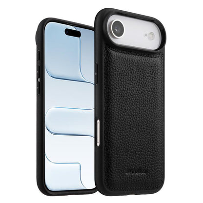 melkco Litchi Texture Full Coverage Genuine Leather Hybrid PC Phone Case, For iPhone Air, For iPhone 16 Pro Max, For iPhone 16 Pro