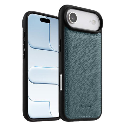 melkco Litchi Texture Full Coverage Genuine Leather Hybrid PC Phone Case, For iPhone Air, For iPhone 16 Pro Max, For iPhone 16 Pro