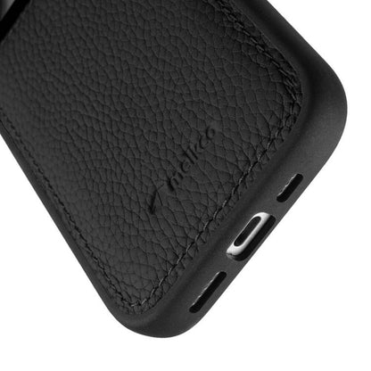 melkco Litchi Texture Full Coverage Genuine Leather Hybrid PC Phone Case, For iPhone 16