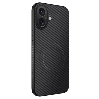 WANLONFENG TQ Series Magnetic Carbon Fiber Texture PC Hybrid TPU Phone Case, For iPhone 17e / 16e, For iPhone 17 Pro Max, For iPhone 17 Pro, For iPhone 17, For iPhone Air, For iPhone 16 Pro Max