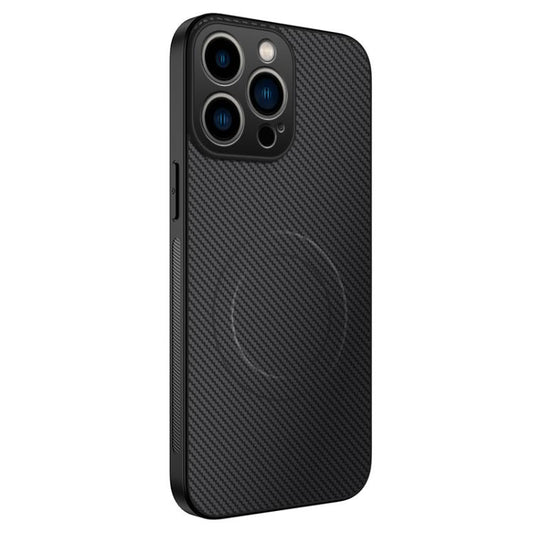 WANLONFENG TQ Series Magnetic Carbon Fiber Texture PC Hybrid TPU Phone Case, For iPhone 16 Pro, For iPhone 16, For iPhone 15 Pro Max, For iPhone 15 Pro, For iPhone 15, For iPhone 14