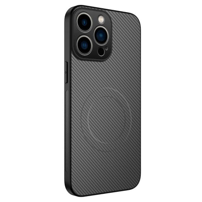 WANLONFENG TQ Series Magnetic Carbon Fiber Texture PC Hybrid TPU Phone Case, For iPhone 16 Pro, For iPhone 16, For iPhone 15 Pro Max, For iPhone 15 Pro, For iPhone 15, For iPhone 14