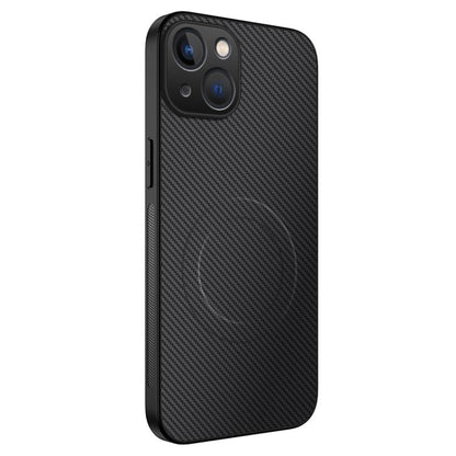 WANLONFENG TQ Series Magnetic Carbon Fiber Texture PC Hybrid TPU Phone Case, For iPhone 16 Pro, For iPhone 16, For iPhone 15 Pro Max, For iPhone 15 Pro, For iPhone 15, For iPhone 14