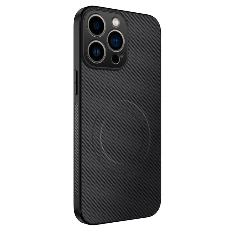 WANLONFENG TQ Series Magnetic Carbon Fiber Texture PC Hybrid TPU Phone Case, For iPhone 14 Pro, For iPhone 14 Pro Max, For iPhone 13 Pro Max, For iPhone 13 Pro, For iPhone 13