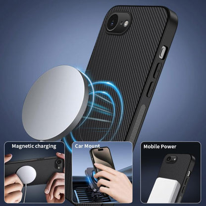 WANLONFENG TQ1 Series Magnetic Carbon Fiber Texture Phone Case with 2pcs Screen Films, For iPhone 17e / 16e, For iPhone 17 Pro Max, For iPhone 17 Pro, For iPhone 17, For iPhone Air, For iPhone 16 Pro Max