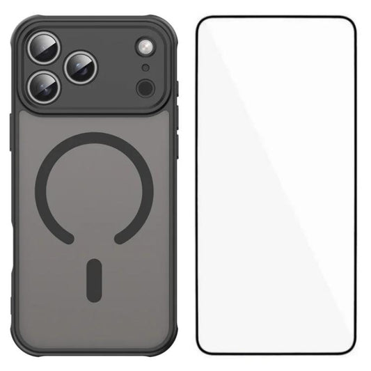 WANLONFENG FD Series Skin Touch Magnetic Phone Case with Screen Film, For iPhone 17 Pro Max, For iPhone 17 Pro, For iPhone 17, For iPhone Air, For iPhone 16 Pro Max, For iPhone 16 Pro