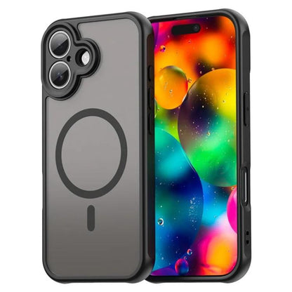 WANLONFENG FD Series Skin Touch Magnetic Phone Case with Screen Film, For iPhone 16, For iPhone 15 Pro Max, For iPhone 15 Pro, For iPhone 15