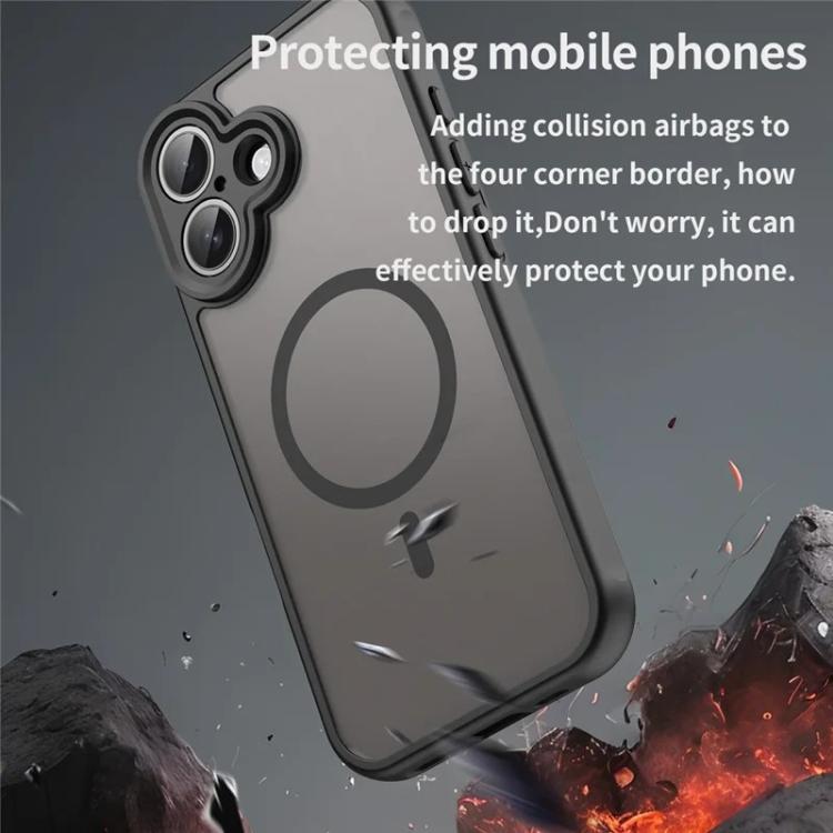 WANLONFENG FD Series Skin Touch Magnetic Phone Case with Screen Film, For iPhone 16, For iPhone 15 Pro Max, For iPhone 15 Pro, For iPhone 15