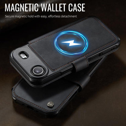 AutSpace A15 Retro Magnetic Clasp Vegan Leather Phone Case, For iPhone Air, For iPhone 16 Pro Max, For iPhone 16 Pro, For iPhone 16 Plus