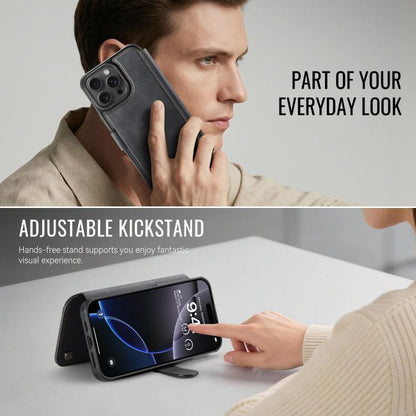 AutSpace A15 Retro Magnetic Clasp Vegan Leather Phone Case, For iPhone 13 Pro Max, For iPhone 13 Pro, For iPhone 12 / 12 Pro, For iPhone 12 Pro Max