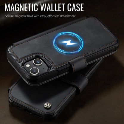 AutSpace A15 Retro Magnetic Clasp Vegan Leather Phone Case, For iPhone 15, For iPhone 14 / 13, For iPhone 14 Pro, For iPhone 14 Pro Max