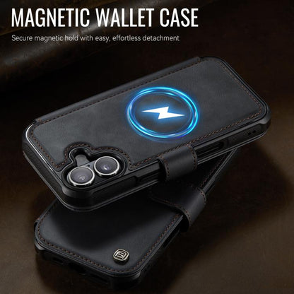 AutSpace A15 Retro Magnetic Clasp Vegan Leather Phone Case, For iPhone 16, For iPhone 15 Pro Max, For iPhone 15 Pro, For iPhone 15 Plus / 14 Plus