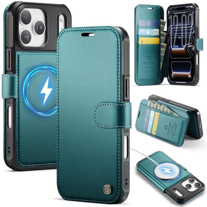 AutSpace A15 Retro Magnetic Clasp Vegan Leather Phone Case, For iPhone 18 Pro / 17 Pro, For iPhone 18 Pro Max / 17 Pro Max, For iPhone 17e / 16e, For iPhone 17