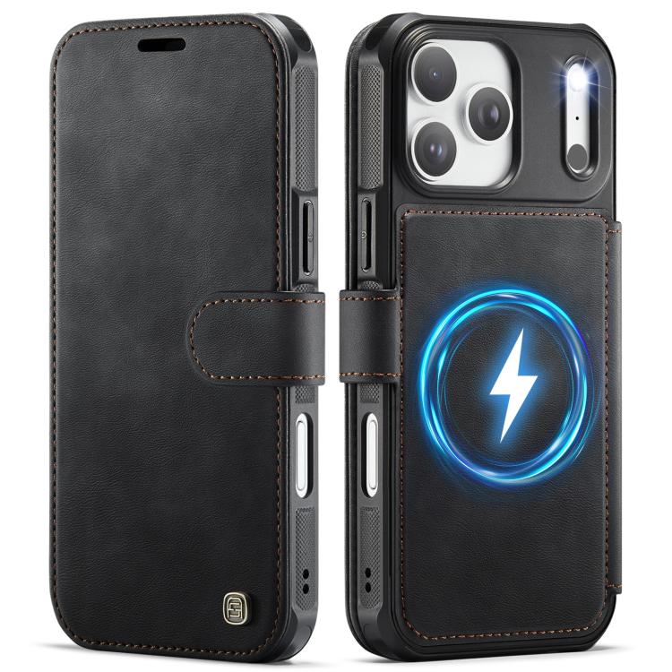 AutSpace A15 Retro Magnetic Clasp Vegan Leather Phone Case, For iPhone 18 Pro / 17 Pro, For iPhone 18 Pro Max / 17 Pro Max, For iPhone 17e / 16e, For iPhone 17