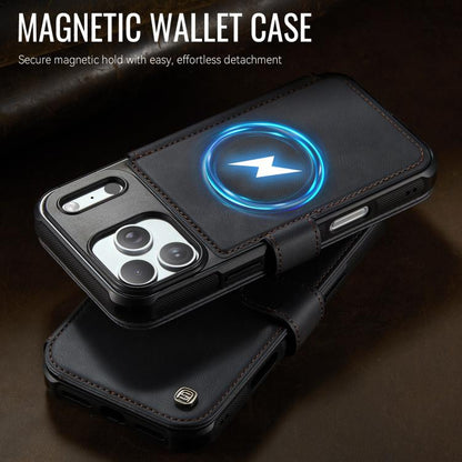 AutSpace A15 Retro Magnetic Clasp Vegan Leather Phone Case, For iPhone 18 Pro / 17 Pro, For iPhone 18 Pro Max / 17 Pro Max, For iPhone 17e / 16e, For iPhone 17
