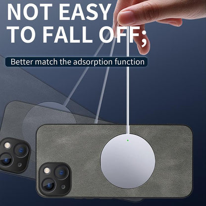 WANLONFENG Nappa Texture Magnetic Phone Case with 2pcs Screen Films, For iPhone 14, For iPhone 14 Pro, For iPhone 14 Pro Max, For iPhone 13 Pro Max, For iPhone 13 Pro, For iPhone 13