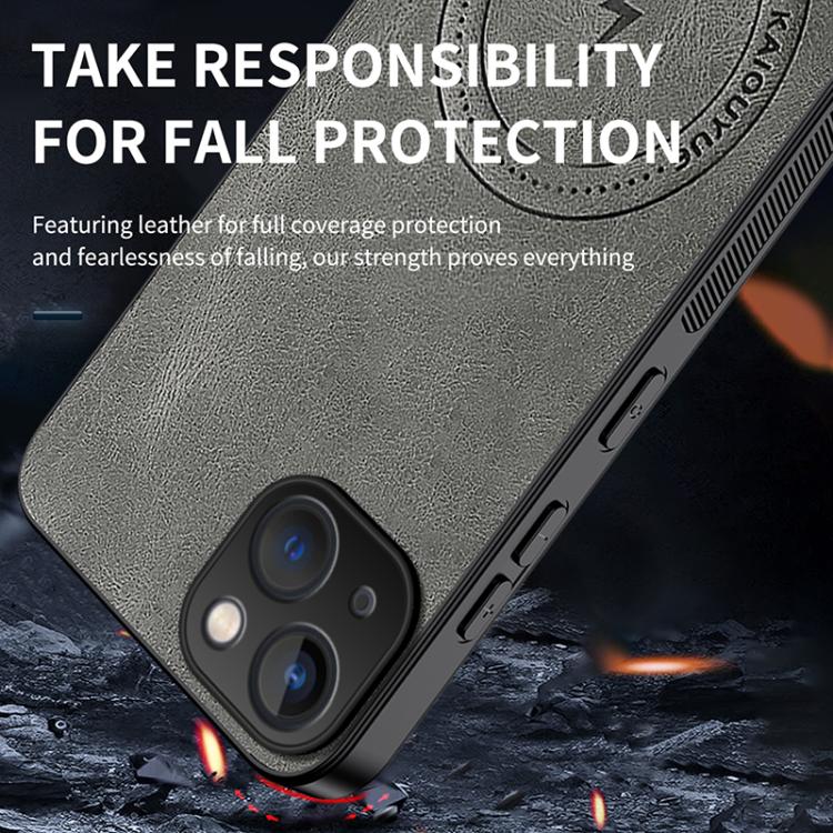 WANLONFENG Nappa Texture Magnetic Phone Case with 2pcs Screen Films, For iPhone 14, For iPhone 14 Pro, For iPhone 14 Pro Max, For iPhone 13 Pro Max, For iPhone 13 Pro, For iPhone 13