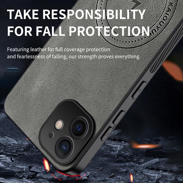 WANLONFENG Nappa Texture Magnetic Phone Case with 2pcs Screen Films, For iPhone 12, For iPhone 12 Pro Max, For iPhone 12 Pro, For iPhone 11 Pro Max, For iPhone 11, For iPhone 11 Pro