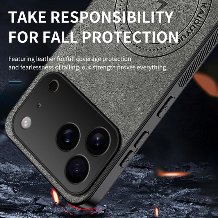 WANLONFENG Nappa Texture Magnetic Phone Case with 2pcs Screen Films, For iPhone 18 Pro, For iPhone 18 Pro Max, For iPhone 17 Pro Max, For iPhone 17 Pro, For iPhone 17, For iPhone Air