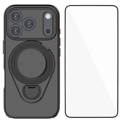 WANLONFENG Ring Kickstand Phone Case with Screen Protector, For iPhone 17 Pro Max, For iPhone 17 Pro, For iPhone 17, For iPhone Air