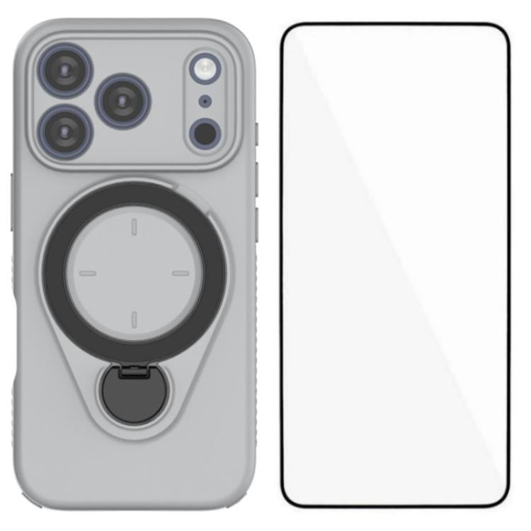 WANLONFENG Ring Kickstand Phone Case with Screen Protector, For iPhone 17 Pro Max, For iPhone 17 Pro, For iPhone 17, For iPhone Air