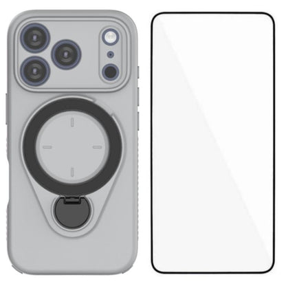 WANLONFENG Ring Kickstand Phone Case with Screen Protector, For iPhone 17 Pro Max, For iPhone 17 Pro, For iPhone 17, For iPhone Air