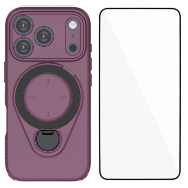 WANLONFENG Ring Kickstand Phone Case with Screen Protector, For iPhone 17 Pro Max, For iPhone 17 Pro, For iPhone 17, For iPhone Air