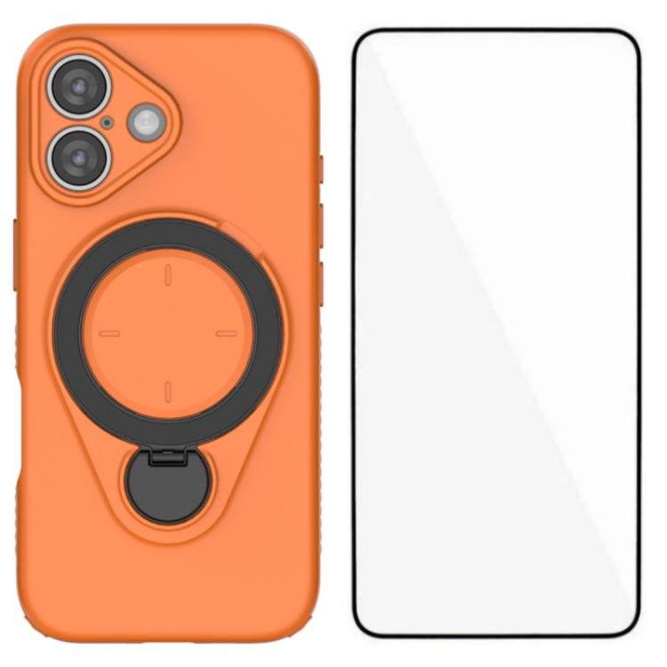 WANLONFENG Ring Kickstand Phone Case with Screen Protector, For iPhone 17 Pro Max, For iPhone 17 Pro, For iPhone 17, For iPhone Air