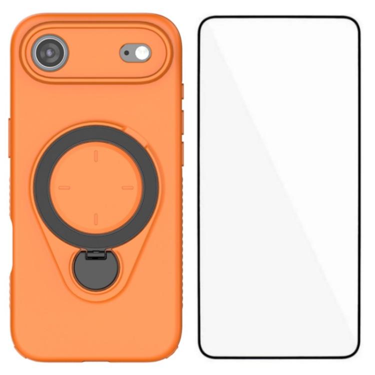 WANLONFENG Ring Kickstand Phone Case with Screen Protector, For iPhone 17 Pro Max, For iPhone 17 Pro, For iPhone 17, For iPhone Air