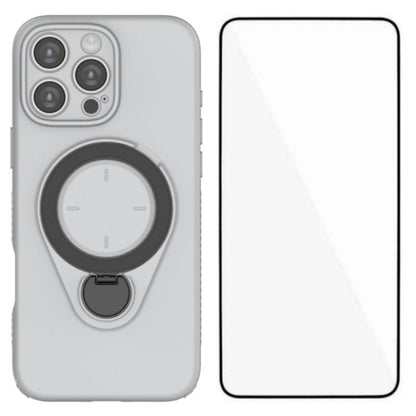 WANLONFENG Ring Kickstand Phone Case with Screen Protector, For iPhone 16 Pro Max, For iPhone 16 Pro, For iPhone 16, For iPhone 15 Pro Max