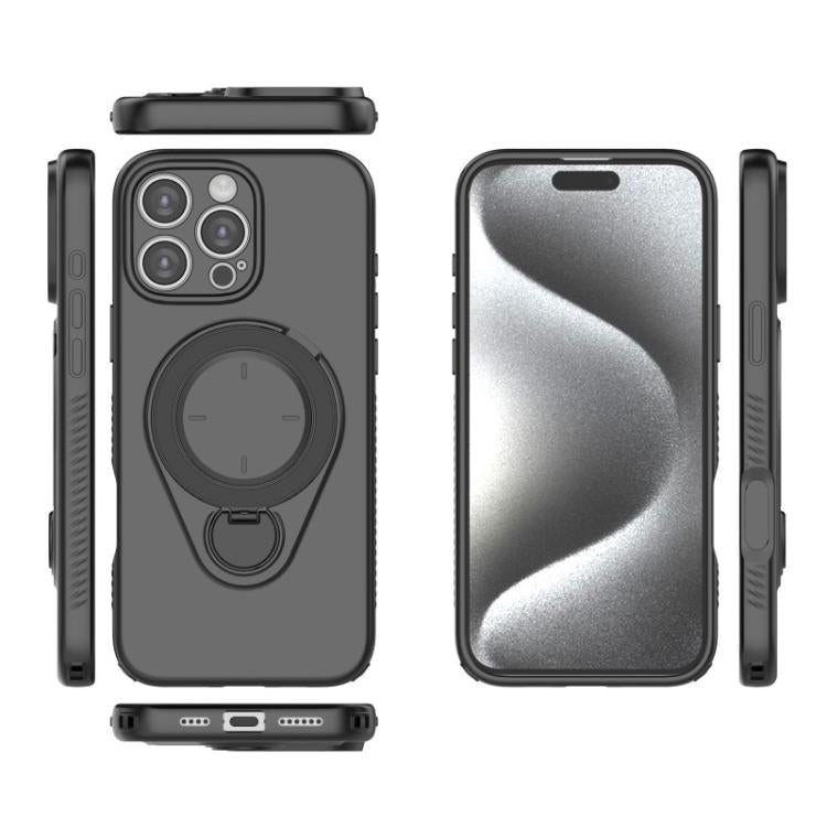 WANLONFENG Ring Kickstand Phone Case with Screen Protector, For iPhone 15 Pro, For iPhone 14 Pro, For iPhone 14 Pro Max