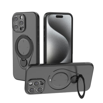 WANLONFENG Ring Kickstand Phone Case with Screen Protector, For iPhone 15 Pro, For iPhone 14 Pro, For iPhone 14 Pro Max
