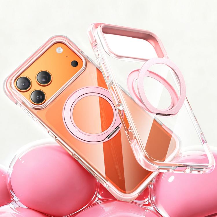 GEBEI Vacuum Airbag TPU + Acrylic 360 Rotating Bracket Magnetic Shockproof Phone Case, For iPhone 18 Pro / 17 Pro, For iPhone 18 Pro Max / 17 Pro Max, For iPhone 17