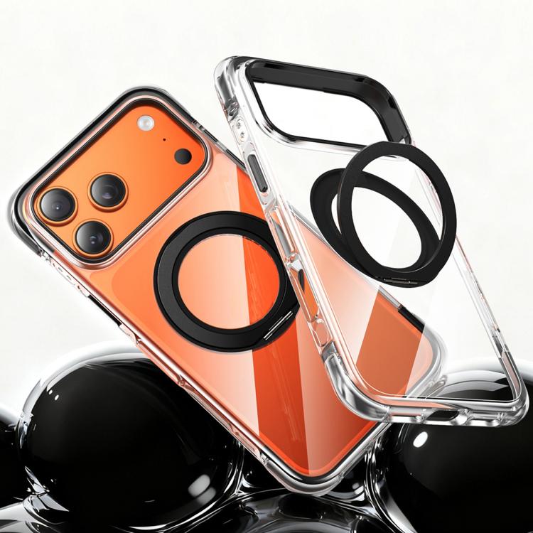 GEBEI Vacuum Airbag TPU + Acrylic 360 Rotating Bracket Magnetic Shockproof Phone Case, For iPhone 18 Pro / 17 Pro, For iPhone 18 Pro Max / 17 Pro Max, For iPhone 17